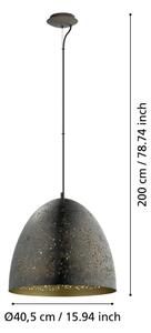 Eglo 49815 - Висящо осветително тяло SAFI 1xE27/60W