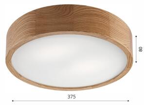 Brilagi - LED RGBW димируема таванна лампа CARVALHO 2xE27/9W/230V Wi-Fi дъб Ø 37,5 см