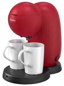 Кафемашина Oliver Voltz OV51170G, 450W, 300 мл, 2 керамични чаши, Червен
