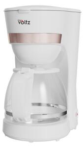 Кафемашина Oliver Voltz OV51170WN, 600W, 1.25 л, Противокапкова система, Прозрачен резервоар за вода, Бял