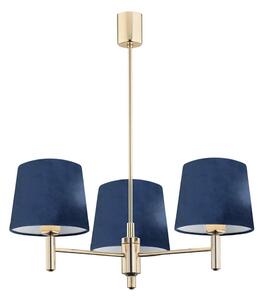 Brilagi - Полилей на тръба MONTE 3xE27/15W/230V син/златист