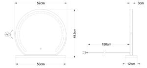 Globo 84038 - LED огледало RIVAS с подсветка, 12x48,5 см, 10W, 230V