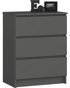 Скрин K60 с 3 чекмеджета 77 x 60 x 40 антрацит