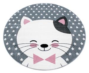 Розово-сив детски килим ø 120 cm Kids – Ayyildiz Carpets
