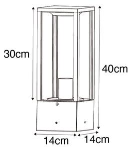 Индустриална стояща външна лампа ръждивокафява 40 cm IP44 - Charlois