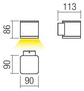 Redo 9069 - LED външно стенно осветително тяло BETA LED/6W/230V IP54