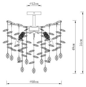 Globo 64138DG - Полилей на тръба QUEENA 6xE14/40W/230V златен