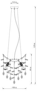 Globo 64138HG - Полилей на кабел QUEENA 4xE14/40W/230V златен