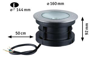 Paulmann Vanea LED подово осветление за вграждане IP67, Ø 16cm, Металик, Метал, Модерен, Осветителни тела за вграждане кръгли