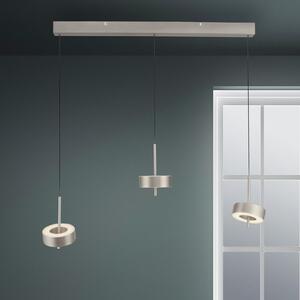 Q-Smart-Home Paul Neuhaus Smart LED висяща лампа Q-Rotate, алуминий 3 светлини., Затъмняване, Металик, Дневна/трапезария, Метал, Модерен