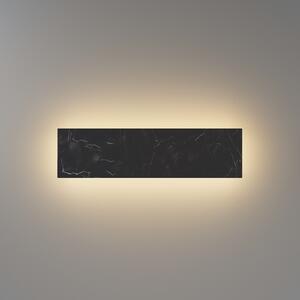 Maytoni LED стенна лампа BASIC TEXTURE, черна, ширина 30 см, мрамор, CCT, Черен, Дневна/трапезария, Мрамор, Модерен