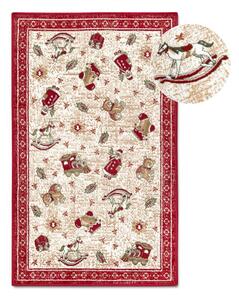 Червен килим с коледен мотив със смес от памук 50x80 cm Toy's Delight Red Christmas – Villeroy&Boch