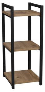 Подов рафт Черен метал Pako World Natural 33x28x70 cm