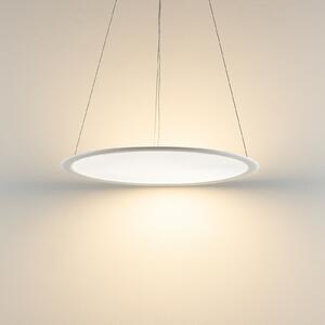 Deko-Light LED висяща лампа PANEL, бяла, Ø 63 cm, метал, CCT, дим, 50 W, Затъмняване, Бял, кабинет / офис, Алуминий, Модерен
