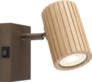 Brilliant - Стенно точково осветително тяло LAKEWOOD 1xGU10/10W/230V кафяво