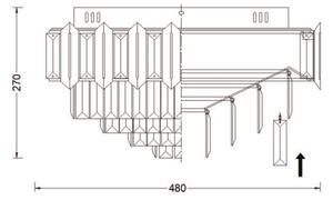 Brilagi - Таванно осветително тяло SPECTRA 5xE14/40W/230V диаметър 48 см лъскав хром