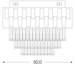 Brilagi - Таванно осветително тяло AURELIA 5xE14/40W/230V Ø 50 см златно
