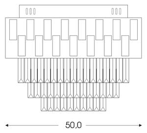 Brilagi - Таванно осветително тяло AURELIA 5xE14/40W/230V Ø 50 см черно
