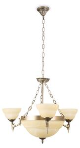 BRILAGI - Полилей на верига DAHLIA 6xE27/40W/230V, Ø 74 см, месинг