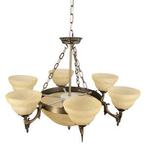 BRILAGI - Полилей на верига DAHLIA, 9xE27/40W/230V, Ø 74 cm, месинг