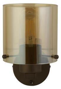 Searchlight 88912-1MO - Стенно осветително тяло SWEDEN 1xE27/60W/230V кафяв/опушен