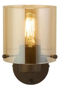 Searchlight 88912-1MO - Стенно осветително тяло SWEDEN 1xE27/60W/230V кафяв/опушен