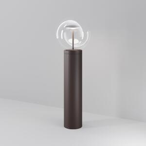 Maytoni LED осветление за пътеки Velora, кафяви, височина 60 см, метал/стъкло, IP65, Кафяв / ръждив, Метал, Модерен, Глобус