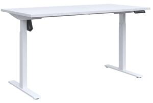 Компютърно бюро RFG Light Pro, до 80кг максимално натоварване, 1200 x 700 mm, регулируема височина, ПДЧ, дъб, бяло