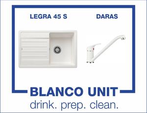 Bundle Blanco Legra 45 S+Blanco Daras Бял цвят Промо пакет мивка със смесител