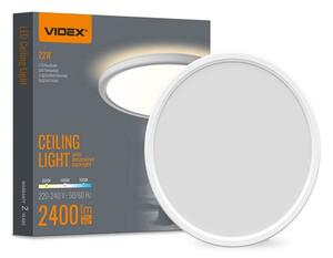 LED панел Videx VL-DL5R-22CW, 24W, 240V, 2400lm, регулируем (3000K-5000K), бяла рамка, защита (IP54), бял