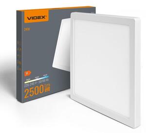 LED панел Videx VL-DL6S-24CW, 24W, 240V, 2500lm, регулируем (3000K-6500K), бяла рамка, защита (IP20), бял