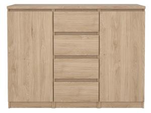 Скрин от дъбов декор в естествен цвят 121x91x50 cm Naia – Tvilum