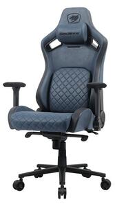 Геймърски стол Cougar Gaming Defensor S Navy Blue F, до 150kg, Class 4 газов амортисьор, 4D регулируеми подлакътници, лумбална опора, заден джоб, син