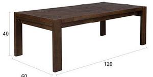 Масичка за кафе от масивна дървесина в тъмно естествен цвят 60x120 cm Bruneau – Dutchbone