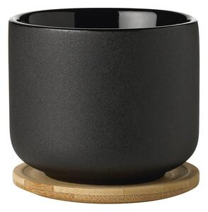 Черна глинена чаша за капучино 200 ml Theo – Stelton