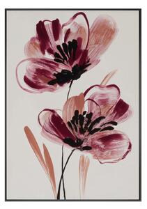 Печатна картина с включена рамка/върху платно 70x100 cm Burgundy Blooms – Styler