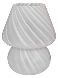 Бяла LED настолна лампа със стъклен абажур (височина 19,5 cm) Alton – House Nordic