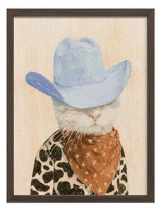 Печатна картина с включена рамка 30x40 cm Howdy Cat – Styler