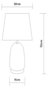 Globo 24142W - Настолна лампа CLASSY 1xE27/40W/230V бяла/сребриста