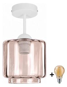 BRILAGI - LED плафон R GLASS 1xE27/60W/230V Ø 15 см бял/димчато бежов