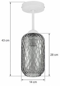 BRILAGI - LED плафониера R GLASS 1xE27/60W/230V Ø 14 см бяла/димносива