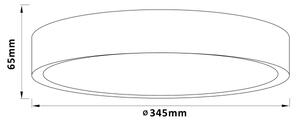 Brilliant - LED плафон SLIMLINE LED/24W/230V Ø 34,5 см каучуково дърво