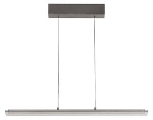 FISCHER & HONSEL LED висяща лампа Torvi, пясъчно сиво/димно сиво, 88 cm метал/стъкло, Затъмняване, Сив, Дневна/трапезария, Метал, Модерен