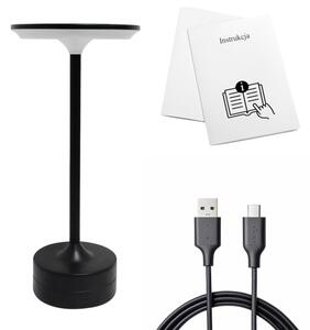 LED Презареждаема сензорна настолна лампа TAVOLO LED/2,5W/5V 2400 mAh 3000-6000K черна