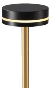 LED презареждаема настолна лампа с регулиране на яркостта SAM LED/5W/5V 3600 mAh черна/златна