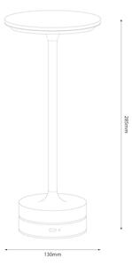 LED Презареждаема сензорна настолна лампа TAVOLO LED/2,5W/5V 2400 mAh 3000-6000K черна