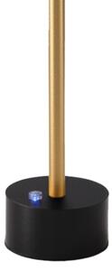 LED презареждаема настолна лампа с регулиране на яркостта SAM LED/5W/5V 3600 mAh черна/златна