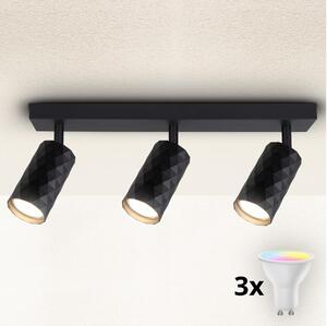BRILAGI - LED RGBW димируемо точково осветително тяло SELE DIAMANT 3xGU10/4,8W/230V черно