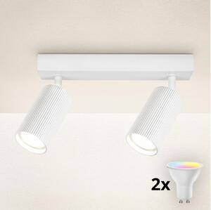 BRILAGI - LED RGBW точково осветително тяло SELE MODERN 2xGU10/4,8W/230V бяло, с възможност за димиране