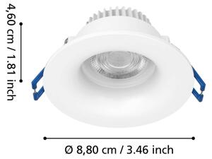 Eglo 902271 - LED таванно осветително тяло за баня SALABATE LED/4,9W/230V pr.8,8cm IP65 бяло